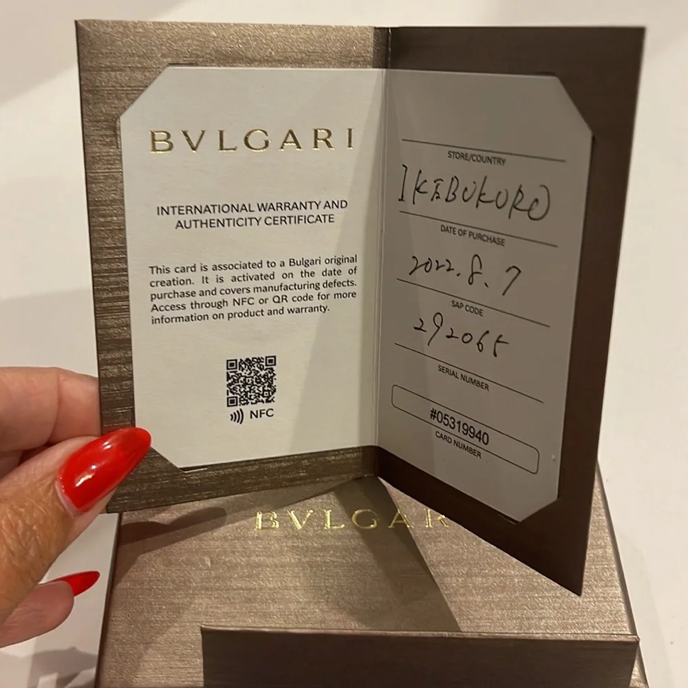Bulgari Card Wallet w/ Certification, really unique and sophisticated